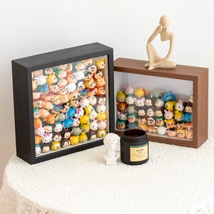 3D Shadow Box Frame Wooden Display Case For Figures Dried Flower Specimen Storage Modern Home Decor MDF