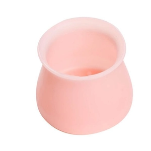 Pink silicone furniture leg protectors for quiet chair and table floor protection