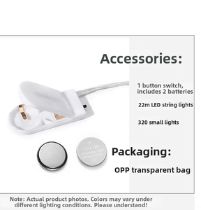 Detailed view of 2m LED light string with CR2032 batteries for dreamcatcher decor