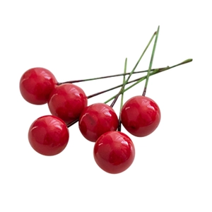 Vibrant red Christmas berry stems for festive DIY wreaths and floral decorations
