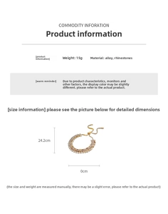 Vue détaillée du bracelet géométrique en strass, poids de 15g et matériau en alliage
