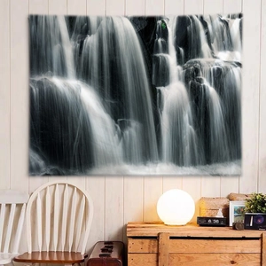 Wall hanging tapestry with a realistic nature waterfall landscape for home decor