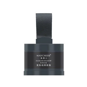 MAYCHEER hairline shadow powder in a portable grey container for forehead touch-ups
