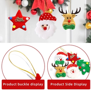 Felt Christmas ornaments set including star, tree, and reindeer with Merry Christmas text