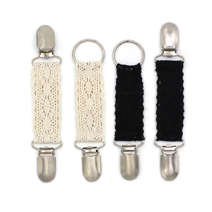 Lace Hat Clip For Bag Travel Portable Cotton Crochet Sweater Shawl Clips Metal Fastener Women