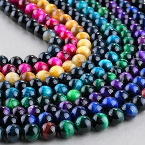 Detailed view of 3mm faceted natural gemstone beads with cat eye effect for DIY jewelry