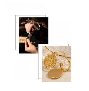 Detail of 18K gold plated earrings featuring moon and star relief and vacuum plating