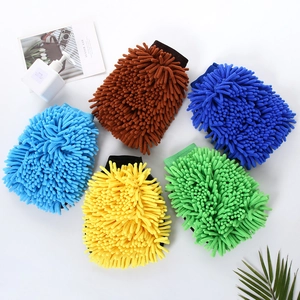 Car Wash Mitt Chenille Microfiber Cleaning Glove Highly Absorbent Scratch Free Auto Detailing Household Tool