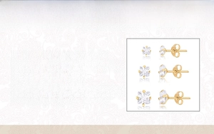 Detailed product specifications for 925 sterling silver stud earrings in 3mm 4mm 5mm sizes