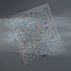 Macro shot of 3D colorful acrylic rhinestones Co-407 for nail art and face decoration
