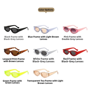 Collection of retro cat eye sunglasses in various colors with thick plastic frames