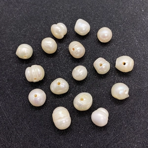 Natural Freshwater Pearl Loose Beads Large Hole Irregular Baroque White For DIY Jewelry Making Necklaces