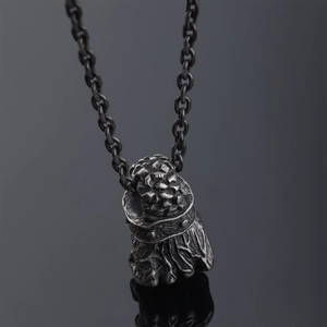Fist Pendant Necklace Stainless Steel Distressed Punk Gothic Rock Style For Men Personalized Retro Jewelry