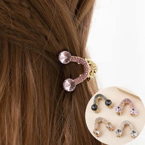 Mini Pinces À Cheveux Élégant Alliage Strass Cristal Géométrique Petites Épingles À Cheveux Pour Femmes Filles Coiffage