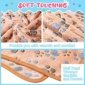 Close-up of soft orange flannel pet blanket showing exquisite durable trimmed edges