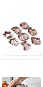 Set di stampi per mini torte antiaderenti in finitura metallica oro rosa