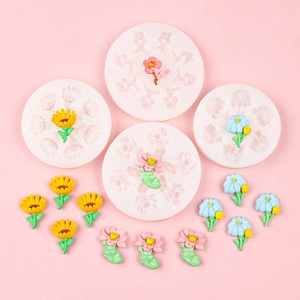 Set stampi in silicone per fiori in resina fai da te tulipano margherita loto