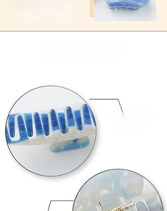 Close-up of ocean series hair claw clip showing durable teeth and metal spring detail