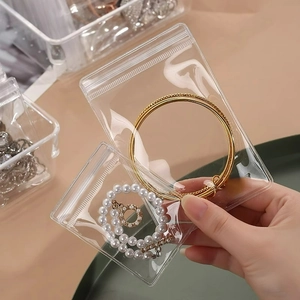 Transparent anti-oxidation jewelry storage bags for earrings and necklaces protection