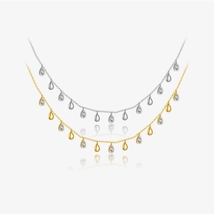 S925 Sterling Silver Pear Shaped Zirconia Pendant Necklace For Women Elegant Waterdrop Design Gold Silver Plated Jewelry Gift