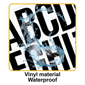 3 inch waterproof vinyl letter stickers for mailboxes and cars showing water resistance