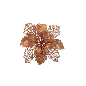 Glitzernde bronzene hohle Weihnachtssternblume für den Weihnachtsbaumschmuck