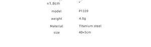 Detailed specifications of the titanium steel heart pendant necklace with dimensions