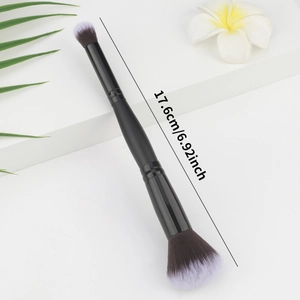 Pinceau maquillage double embout 17,6 cm pour poudre et fard à paupières