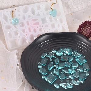 Veelzijdige siliconen mal met diverse vormen voor DIY-sieraden maken en hangers maken