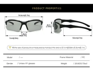 Tableau des tailles détaillé et spécifications de poids pour ces lunettes de sport