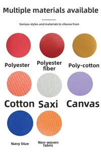 Close-up display of multiple fabric material swatches showing texture and colors