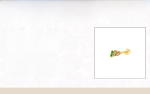 Detailed product information card for 925 sterling silver 18k gold butterfly earring