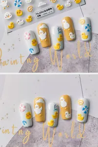 Détail macro d'autocollants 5D avec canards de piscine et ballons de plage d'été