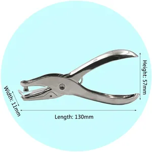 Mini single hole puncher measuring 130mm long for DIY binding and office stationery