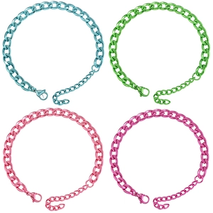 Stainless Steel Curb Chain Bracelet Colorful Electroplated Hip Hop Cuban Link Jewelry Adjustable Lobster Clasp Trendy