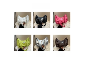 Detailed grid view showcasing six colors of minimalist square PU leather underarm bags