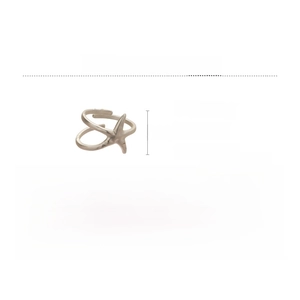 Starfish shaped open ring specifications showing 2.8g weight and 2cm size details