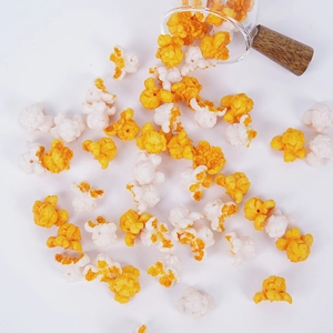 Realistic 1:1 popcorn food model beads for DIY keychains and handmade earrings accessories