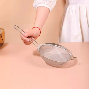 Japanese style stainless steel fine mesh strainer for soy milk and juice filtration