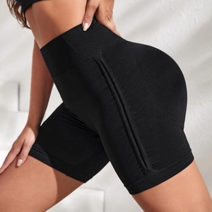 Damen High Waist Nahtlose Yoga Shorts Scrunch Butt Po-Lifting Fitness Workout Laufen Radlerhose Sport Unterteil