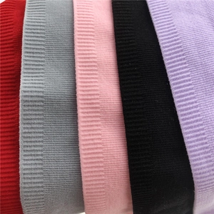 Quick-dry seamless sports headband in multiple colors with ribbed knit texture for yoga