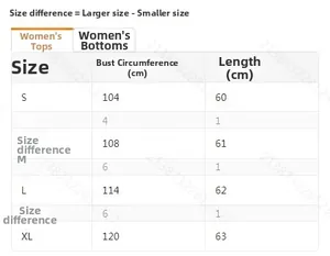 Guide détaillé des tailles pour ensemble en maille rayée avec buste et longueur