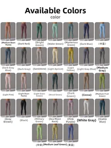 Présentation matricielle de legging de yoga taille haute disponible en 31 couleurs