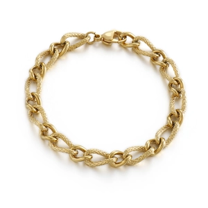 Men Hip Hop Textured Snake Link Chain Necklace And Bracelet 316L Stainless Steel Punk Jewelry Steel Gold Tone