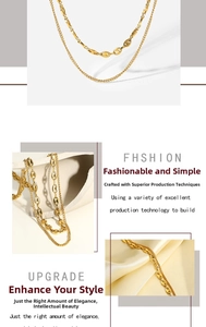 Detail of 18K gold plated double layer necklace with oval bean chain and silk texture