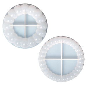 DIY bubble silicone coaster mold set with cross-support design for resin casting