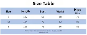Size chart for slim fit ruched dress showing length, bust, waist, and hip measurements
