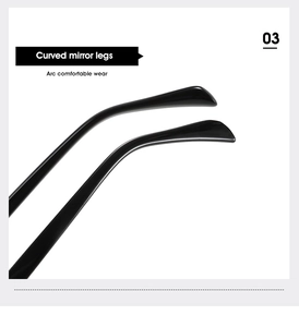 Close-up of curved anti-slip temple tips for comfortable aviator sunglasses