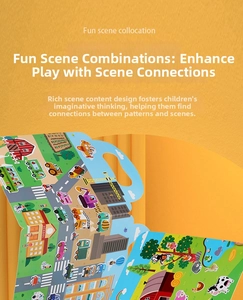 Detailed portable sticker book with urban traffic and farm animal scenes for kids