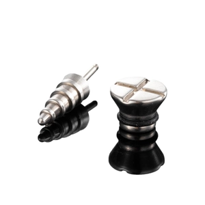 Gothic stainless steel cross stud earring for men and women featuring polished punk geometry